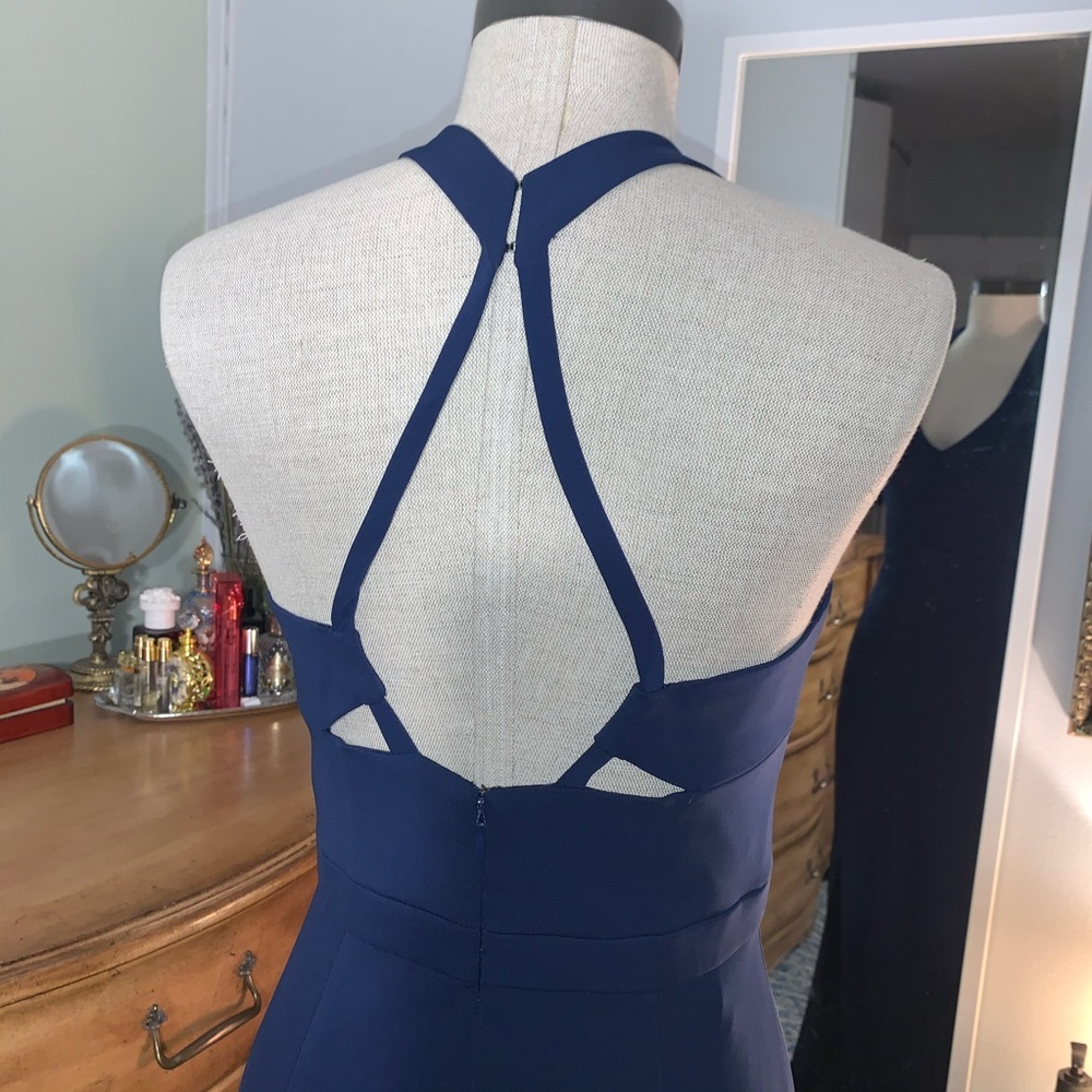 Beautiful Modern Navy Evening Dress
